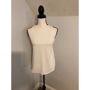 LULULEMON White High Neck Running and Training Tank - Size 6